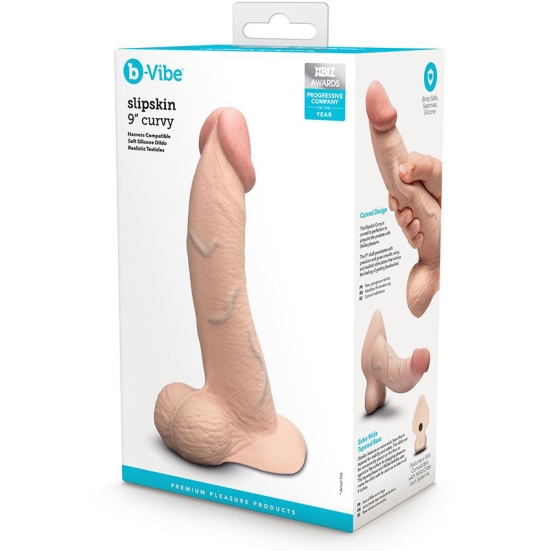 Фаллос b-Vibe Slipskin 9" Curved