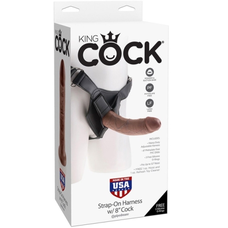 Страпон Pipedream - King Cock Harness 8"
